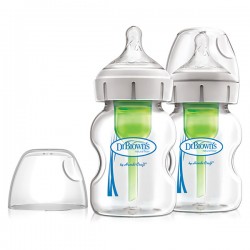 Dr. Brown's Biberón boca ancha Options+ Anti-colic Cristal 150ml